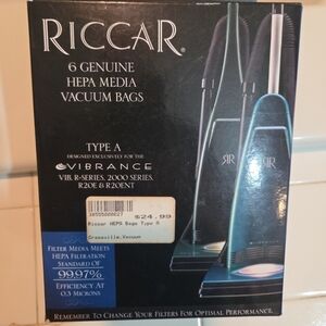 New Riccar Hepa Filtration Vacuum Bags Type A ***Opened Box****